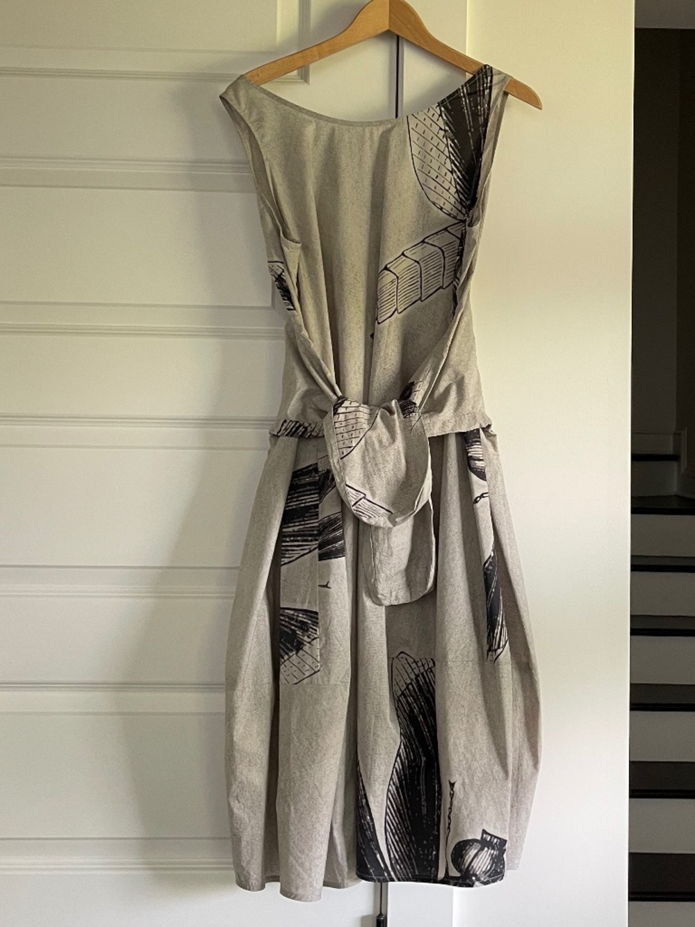Rundholz Black Label, NWOT, Dragonfly Graphic, Cotton, Sleeveless Dress: Size L